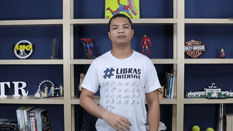 Ilustração do sinal em Libras
