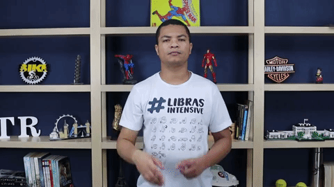 Ilustração do sinal em Libras