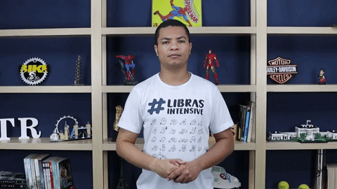 Ilustração do sinal em Libras