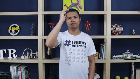 Ilustração do sinal em Libras