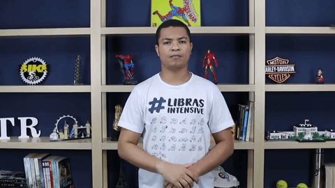 Ilustração do sinal em Libras