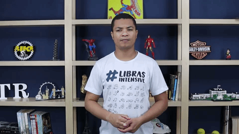 Ilustração do sinal em Libras