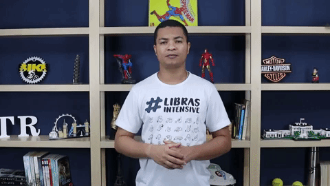 Ilustração do sinal em Libras