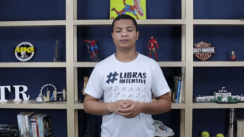 Ilustração do sinal em Libras