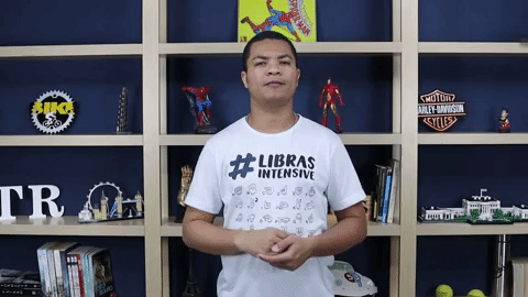 Ilustração do sinal em Libras