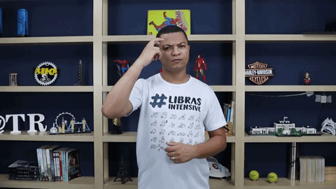 Ilustração do sinal em Libras