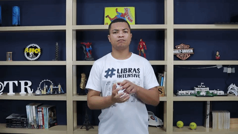 Ilustração do sinal em Libras