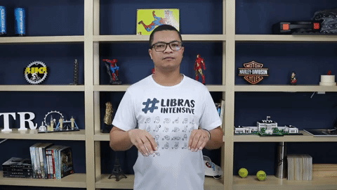 Ilustração do sinal em Libras