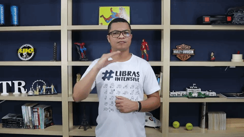 Ilustração do sinal em Libras