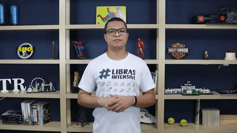 Ilustração do sinal em Libras