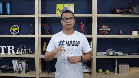 Ilustração do sinal em Libras